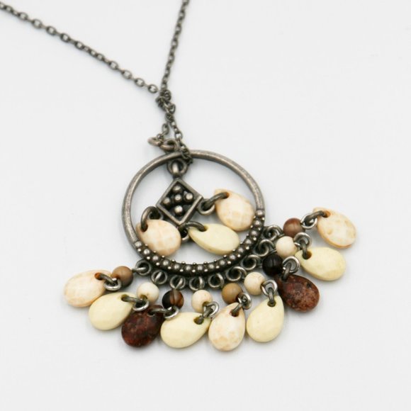 Brown White Necklace - Picture 4 of 5